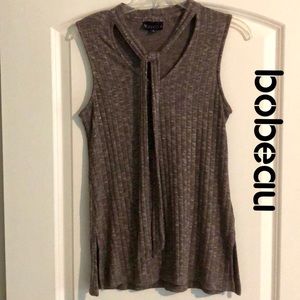 Bobeau tie-neck knit shirt
